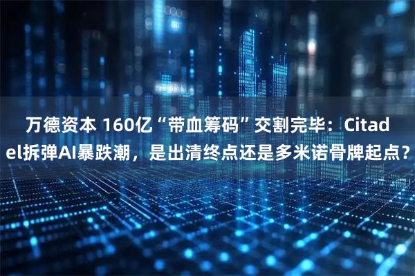 万德资本 160亿“带血筹码”交割完毕:Citadel拆弹AI暴跌潮,是出清终点还是多米诺骨牌起点?